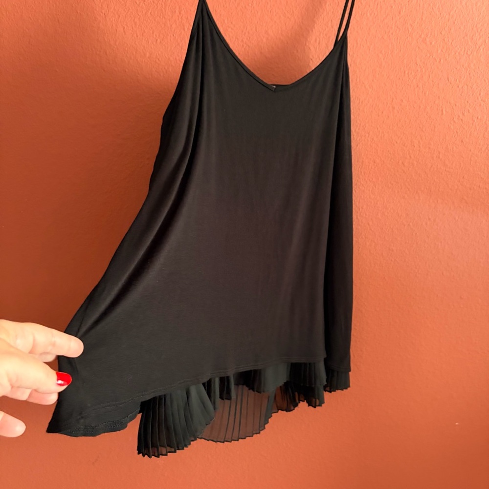 Pebble and Stone Women’s Mix Media Cami Spaghetti Straps Size Large